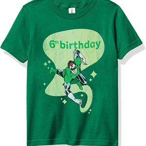WARNER BROS Kids Green Lantern 6th Birthday Boys Youth Large T-Shirt Tee NEW
